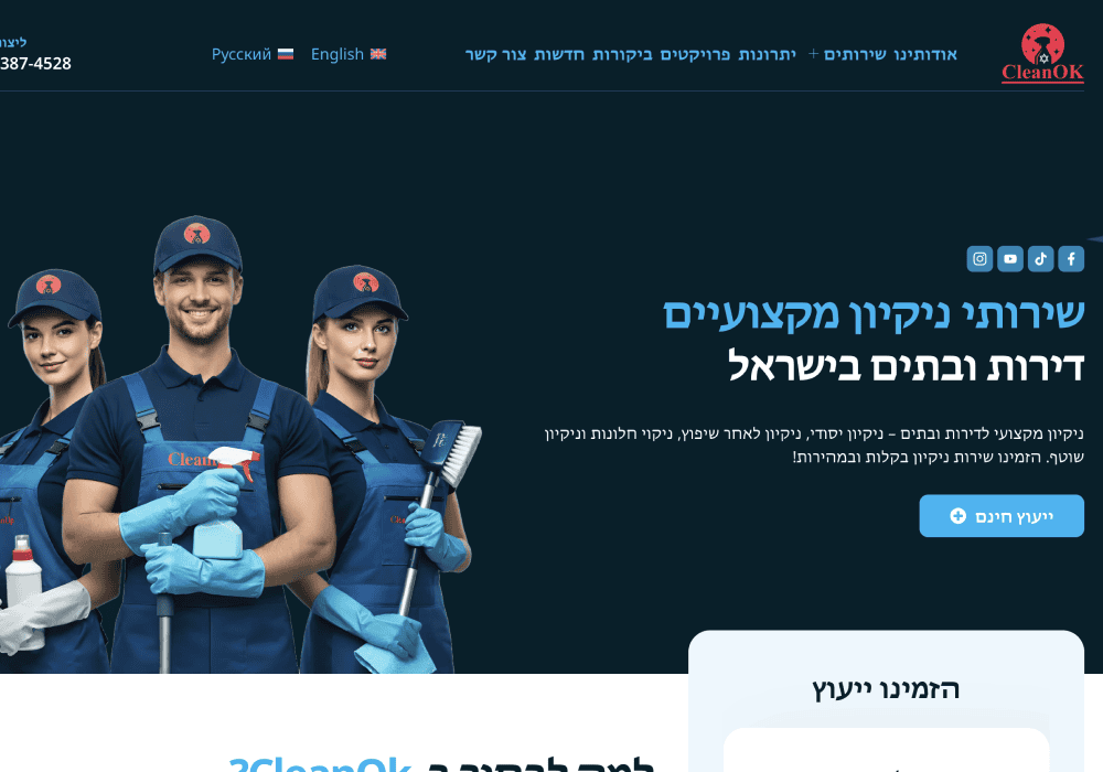 CleanOk Website preview